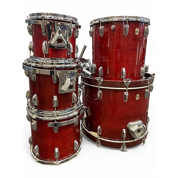 Used Ludwig 5 Piece Super Classic Cherry Drum Kit