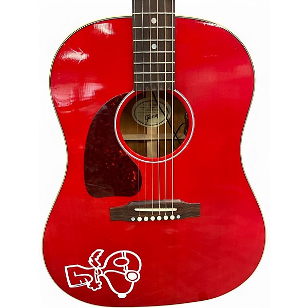 Used Gibson J45 Standard Left Handed Cherry Acoustic Electric Guitar