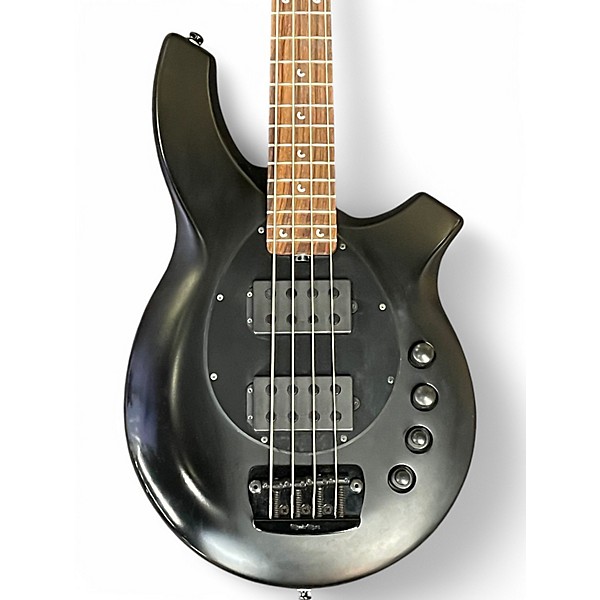 Used Ernie Ball Music Man Bongo 4 String HH Stealth Black Electric Bass Guitar