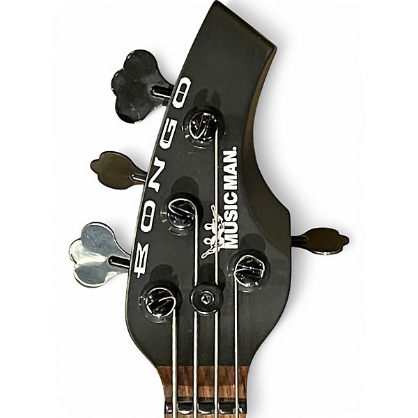 Used Ernie Ball Music Man Bongo 4 String HH Stealth Black Electric Bass Guitar