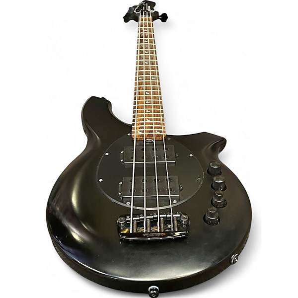 Used Ernie Ball Music Man Bongo 4 String HH Stealth Black Electric Bass Guitar