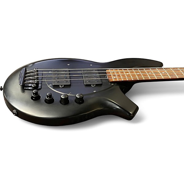 Used Ernie Ball Music Man Bongo 4 String HH Stealth Black Electric Bass Guitar