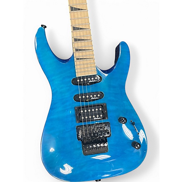 Used Jackson JS SERIES Dinky Arch Top JS34Q DKAM Blue Solid Body Electric Guitar