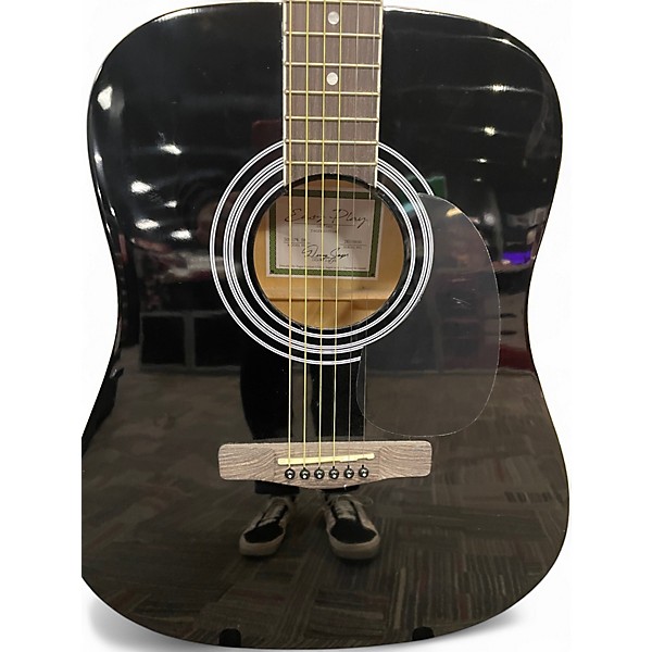 Used Zager 5001PK Black Acoustic Guitar