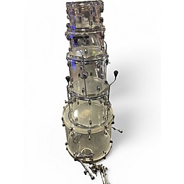 Used CRUSH 5 Piece ACRYILLIC CLEAR Drum Kit