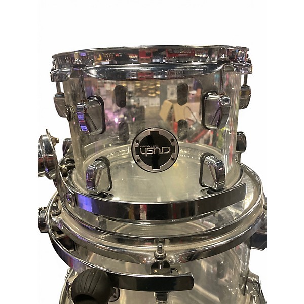 Used CRUSH 5 Piece ACRYILLIC CLEAR Drum Kit