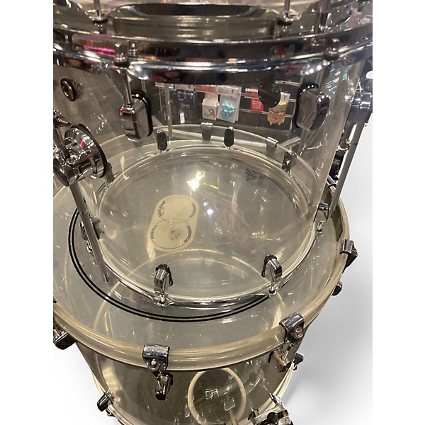Used CRUSH 5 Piece ACRYILLIC CLEAR Drum Kit
