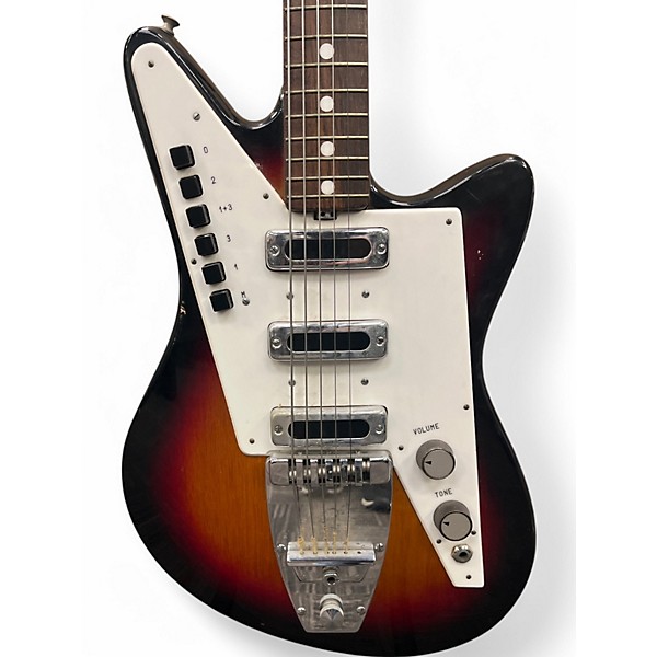 Vintage 1960s Galanti Grand Prix 3003 2 Color Sunburst Solid Body Electric Guitar