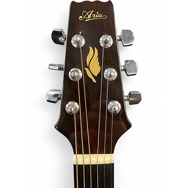Used Aria aw200ce Natural Acoustic Electric Guitar