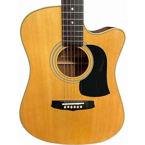 Used Aria aw200ce Natural Acoustic Electric Guitar