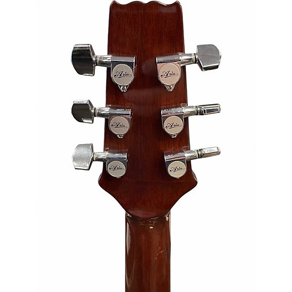 Used Aria aw200ce Natural Acoustic Electric Guitar