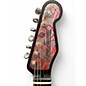 Used 2021 James Trussart Deluxe Steelcaster 50s Neck Cream Red Roses Hollow Body Electric Guitar