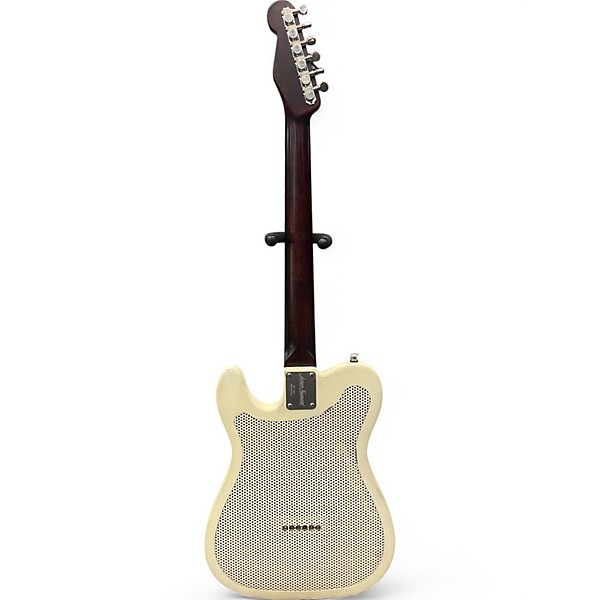 Used 2021 James Trussart Deluxe Steelcaster 50s Neck Cream Red Roses Hollow Body Electric Guitar