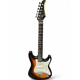Used Silvertone St Style Sunburst Solid Body Electric Guitar