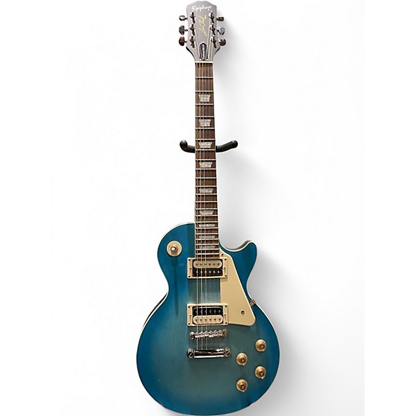 Used 2023 Epiphone Les Paul Traditional Pro IV Blue Solid Body Electric Guitar