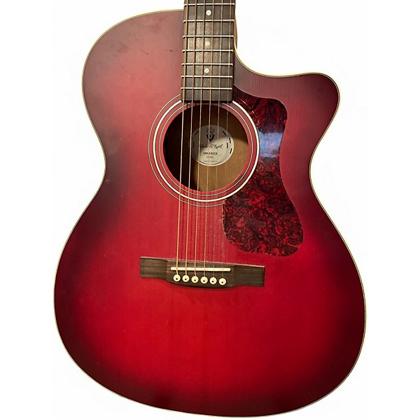 Used Guild OM-240CE OXBLOOD BURST Acoustic Electric Guitar