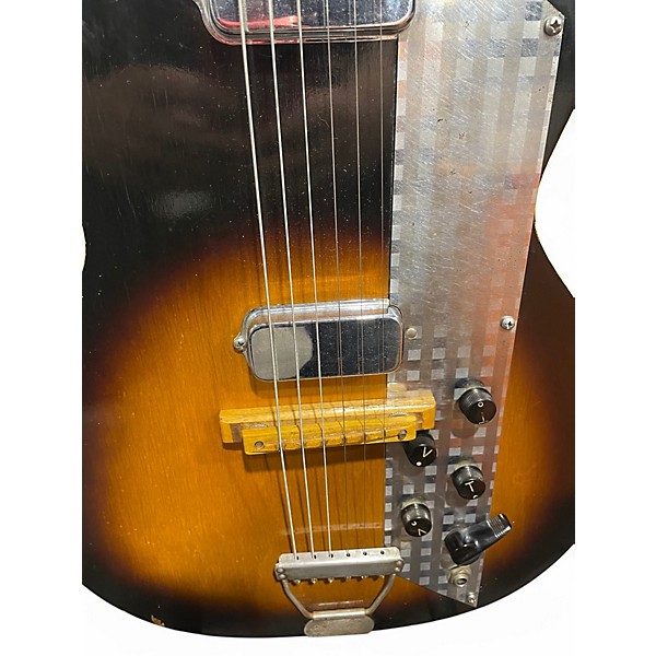 Vintage 1960s Kay k1961 value leader Tobacco Sunburst Solid Body Electric Guitar