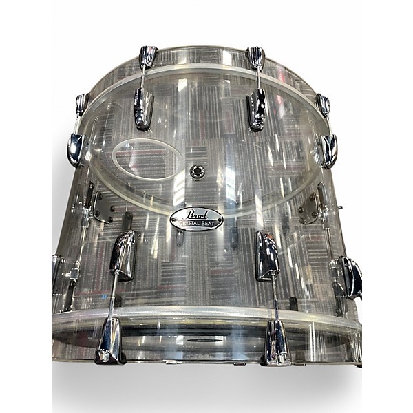 Used Pearl 5 Piece CRYSTAL BEAT Clear Drum Kit