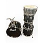 Used Pearl 5 Piece FORUM SERIES DRUM KIT Black and Silver Drum Kit thumbnail