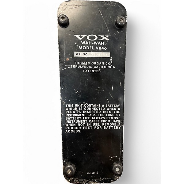 Used 1970 VOX V846HW Hand Wired Wah Effect Pedal