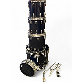 Used 1981 Ludwig 5 Piece Classic Maple Cortex Black Drum Kit