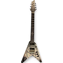 Used Schecter Guitar Research Randy Weitzel V-7 FR Ouija White Solid Body Electric Guitar