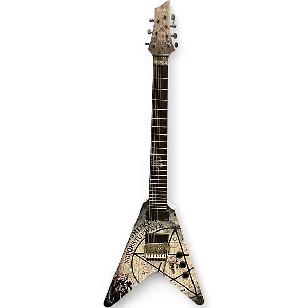Used Schecter Guitar Research Randy Weitzel V-7 FR Ouija White Solid Body Electric Guitar,New Products : American Fashion Style Bags On Sale