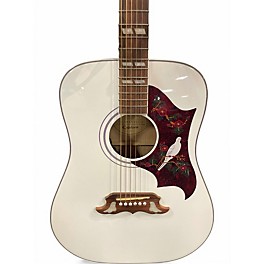 Used Epiphone Dove Studio Limited-Edition Alpine White Acoustic Electric Guitar