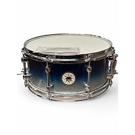 Used Sakae 13X6 Bubinga Sapphire Blue Sparkle Drum