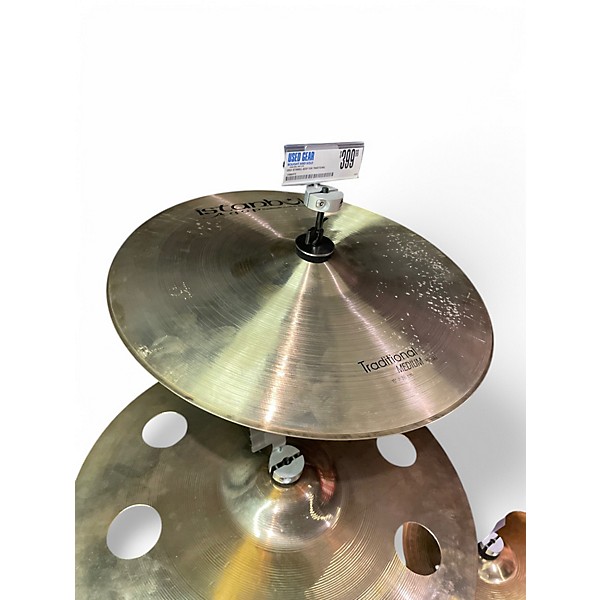 Used Istanbul Agop 15in Traditional Medium Hi Hats Cymbal