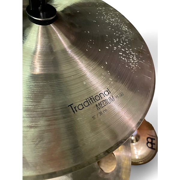 Used Istanbul Agop 15in Traditional Medium Hi Hats Cymbal