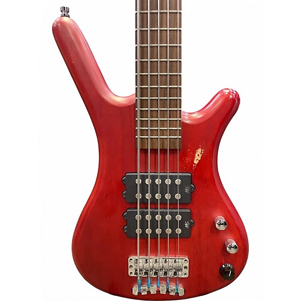 Used Warwick Corvette 5 String RED Electric Bass Guitar