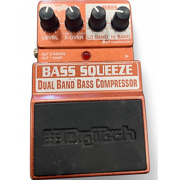 Used DigiTech Bass Squeeze Dual Band Bass Compressor Effect Pedal