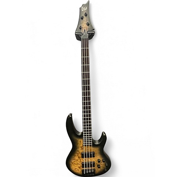 Used ESP LTD D-4 Black Natural Burst Electric Bass Guitar