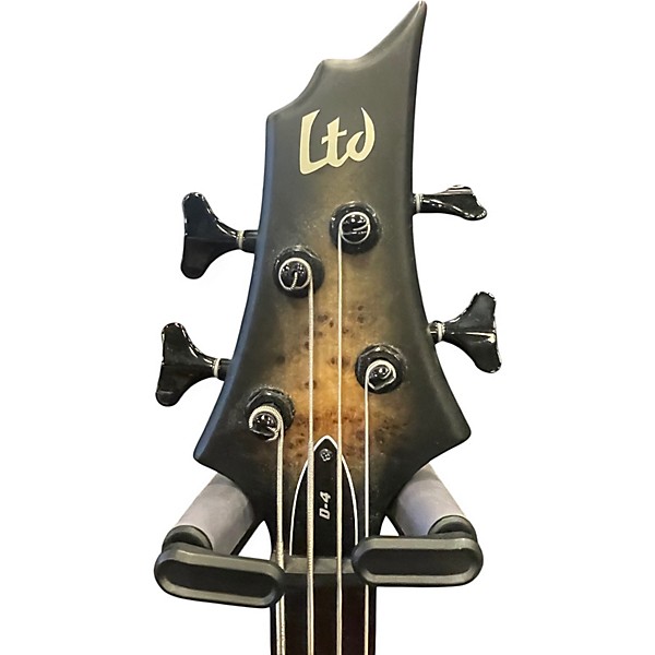 Used ESP LTD D-4 Black Natural Burst Electric Bass Guitar