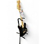 Used Fender FSR Standard Stratocaster Black and Gold Solid Body Electric Guitar thumbnail