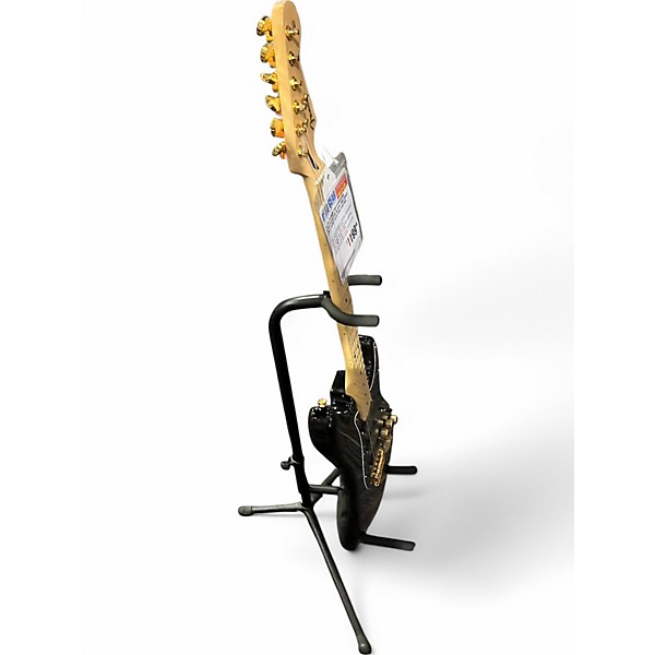 Used Fender FSR Standard Stratocaster Black and Gold Solid Body Electric Guitar