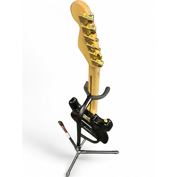 Used Fender FSR Standard Stratocaster Black and Gold Solid Body Electric Guitar