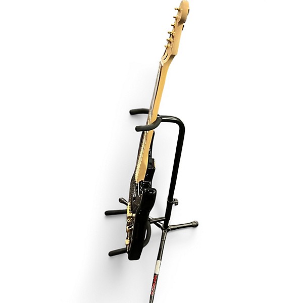 Used Fender FSR Standard Stratocaster Black and Gold Solid Body Electric Guitar