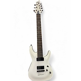 Used Schecter Guitar Research Demon 7 String Alpine White Solid Body Electric Guitar