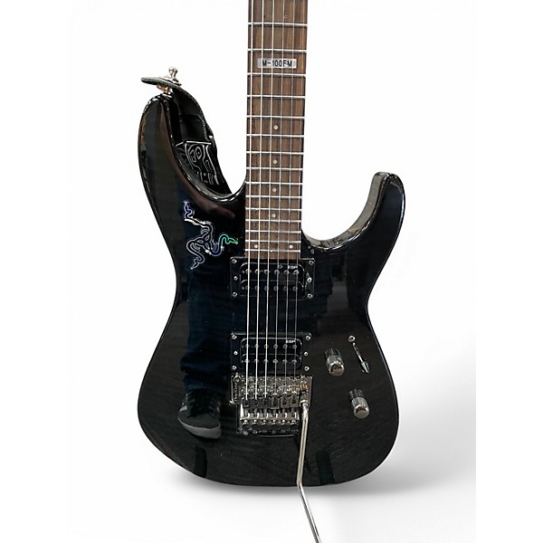 Used ESP LTD M100FM Black Solid Body Electric Guitar