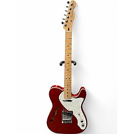 Used Fender Deluxe Thinline Telecaster Red Hollow Body Electric Guitar
