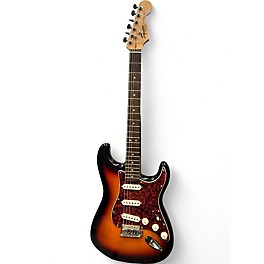 Used Squier Standard Stratocaster 3 Color Sunburst Solid Body Electric Guitar