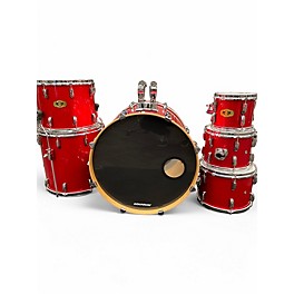 Used Pearl 6 Piece Vision Candy Apple Red Drum Kit