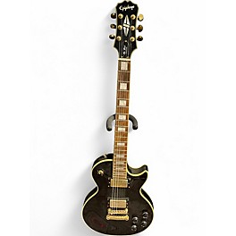 Used 2006 Epiphone Les Paul Custom Black Solid Body Electric Guitar