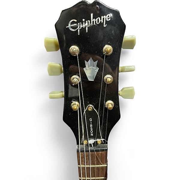 Used 2002 Epiphone G400 Deluxe Black Solid Body Electric Guitar