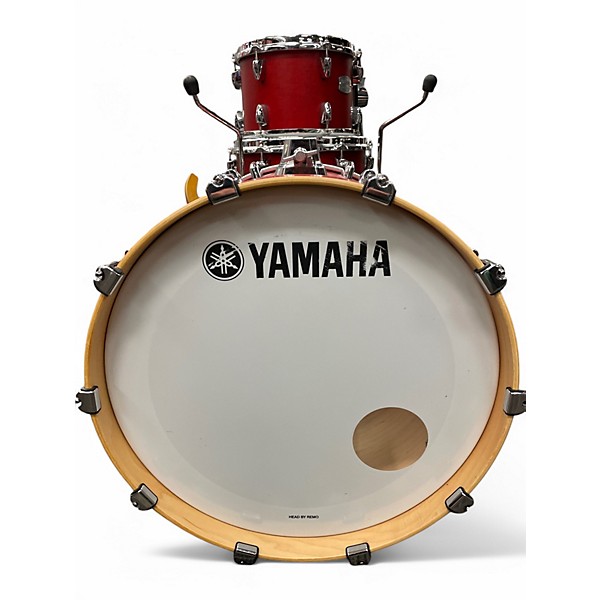 Used 2021 Yamaha 4 Piece Tour Custom CANDY APPLE SATIN Drum Kit