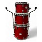 Used 2021 Yamaha 4 Piece Tour Custom CANDY APPLE SATIN Drum Kit