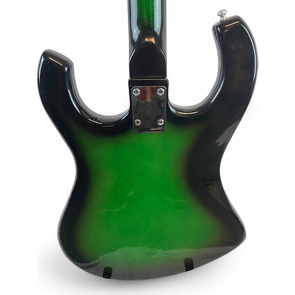 Vintage 1960s Kimberly Bison 4 Pickup Model Green Burst Solid Body Electric Guitar