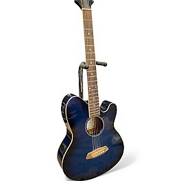 Used Ibanez TALMAN Blue to Black Fade Acoustic Electric Guitar